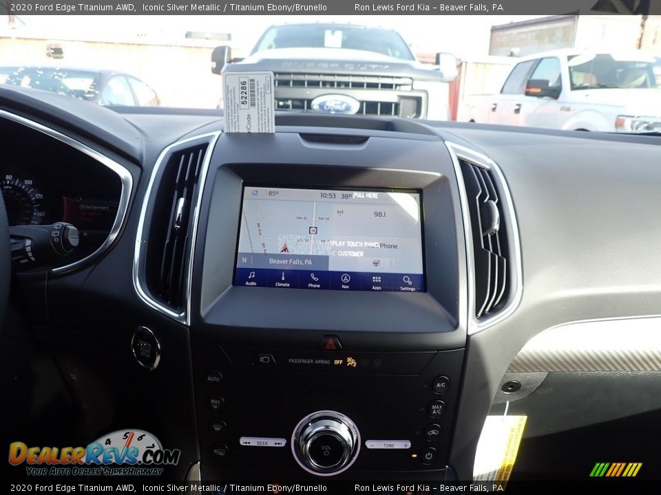 2020 Ford Edge Titanium AWD Iconic Silver Metallic / Titanium Ebony/Brunello Photo #17