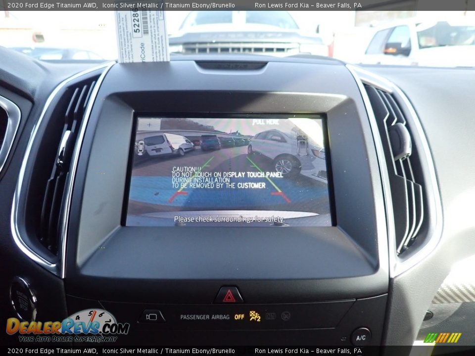 2020 Ford Edge Titanium AWD Iconic Silver Metallic / Titanium Ebony/Brunello Photo #19