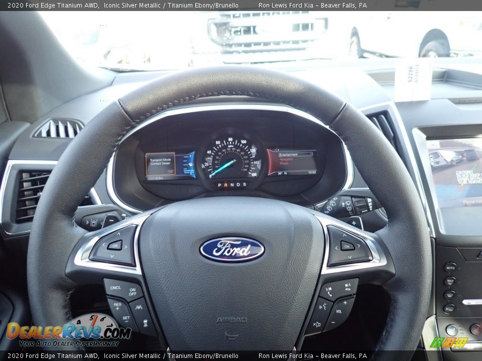 2020 Ford Edge Titanium AWD Steering Wheel Photo #20