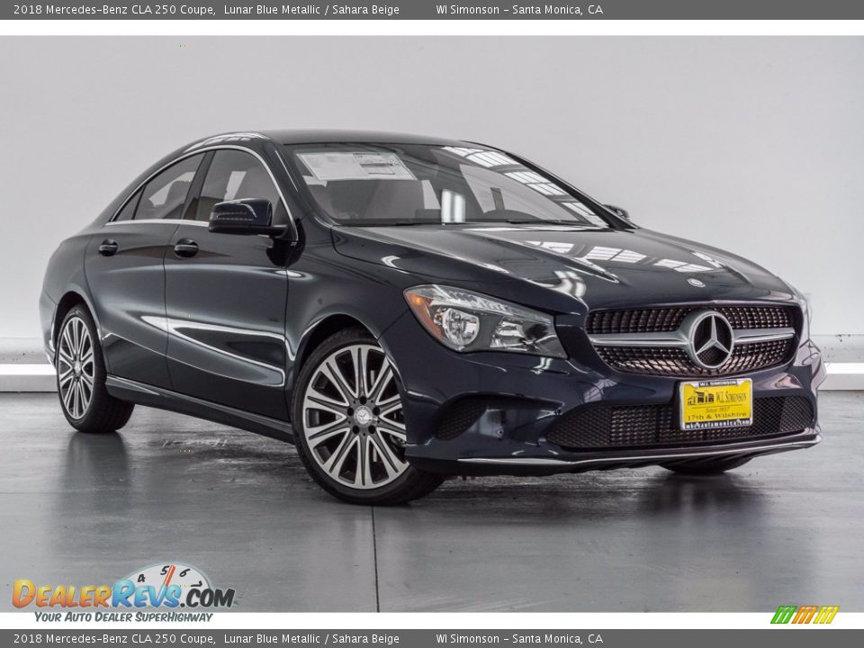 2018 Mercedes-Benz CLA 250 Coupe Lunar Blue Metallic / Sahara Beige Photo #12