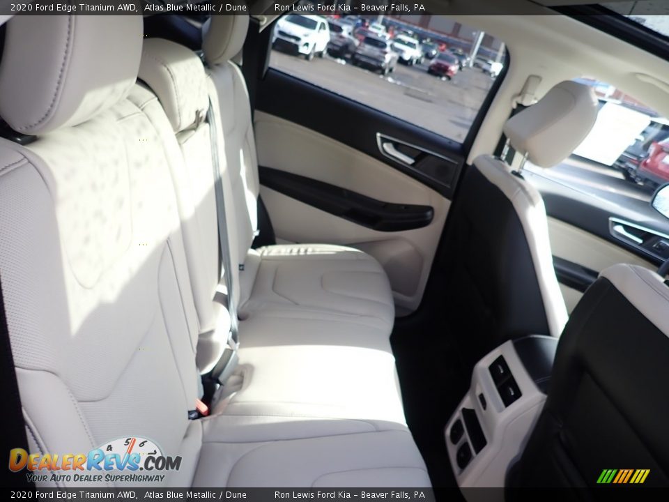 2020 Ford Edge Titanium AWD Atlas Blue Metallic / Dune Photo #9