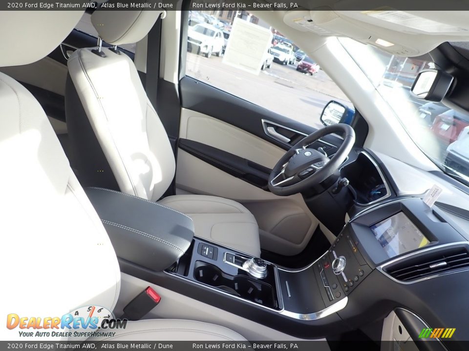 2020 Ford Edge Titanium AWD Atlas Blue Metallic / Dune Photo #10