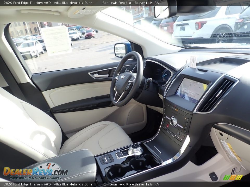 2020 Ford Edge Titanium AWD Atlas Blue Metallic / Dune Photo #11