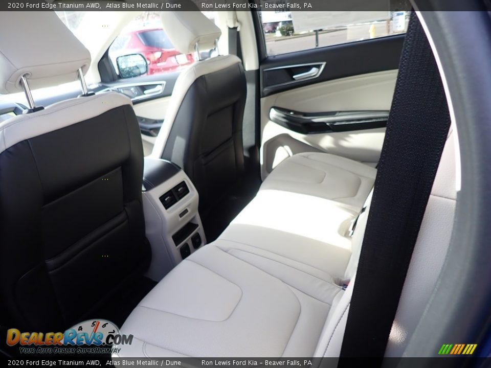 2020 Ford Edge Titanium AWD Atlas Blue Metallic / Dune Photo #12