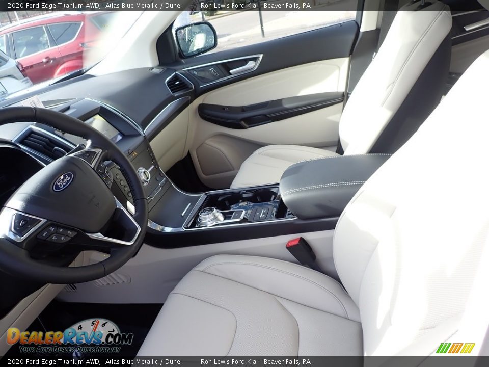 2020 Ford Edge Titanium AWD Atlas Blue Metallic / Dune Photo #13