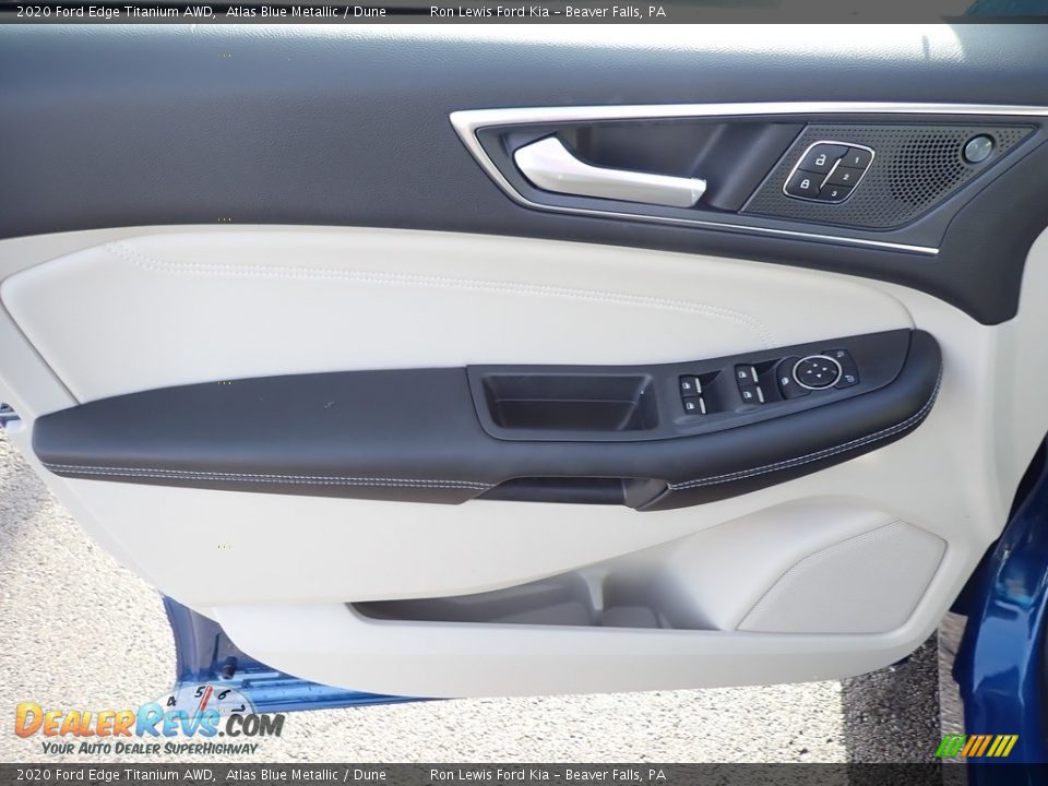 2020 Ford Edge Titanium AWD Atlas Blue Metallic / Dune Photo #14