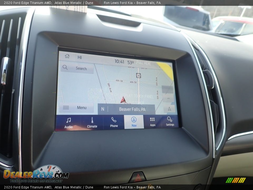 2020 Ford Edge Titanium AWD Atlas Blue Metallic / Dune Photo #17