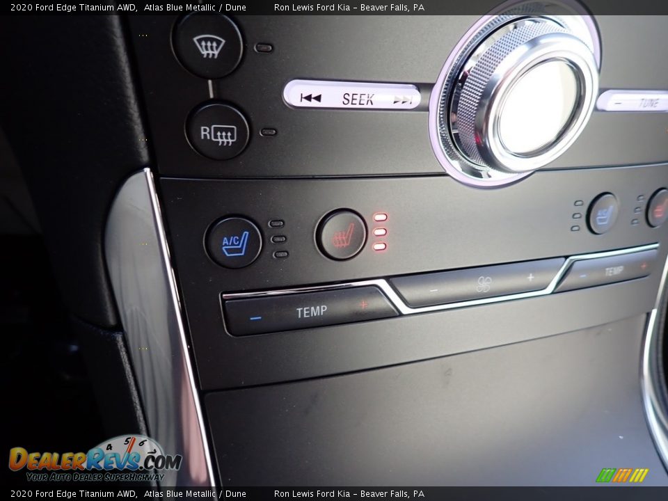 2020 Ford Edge Titanium AWD Atlas Blue Metallic / Dune Photo #19