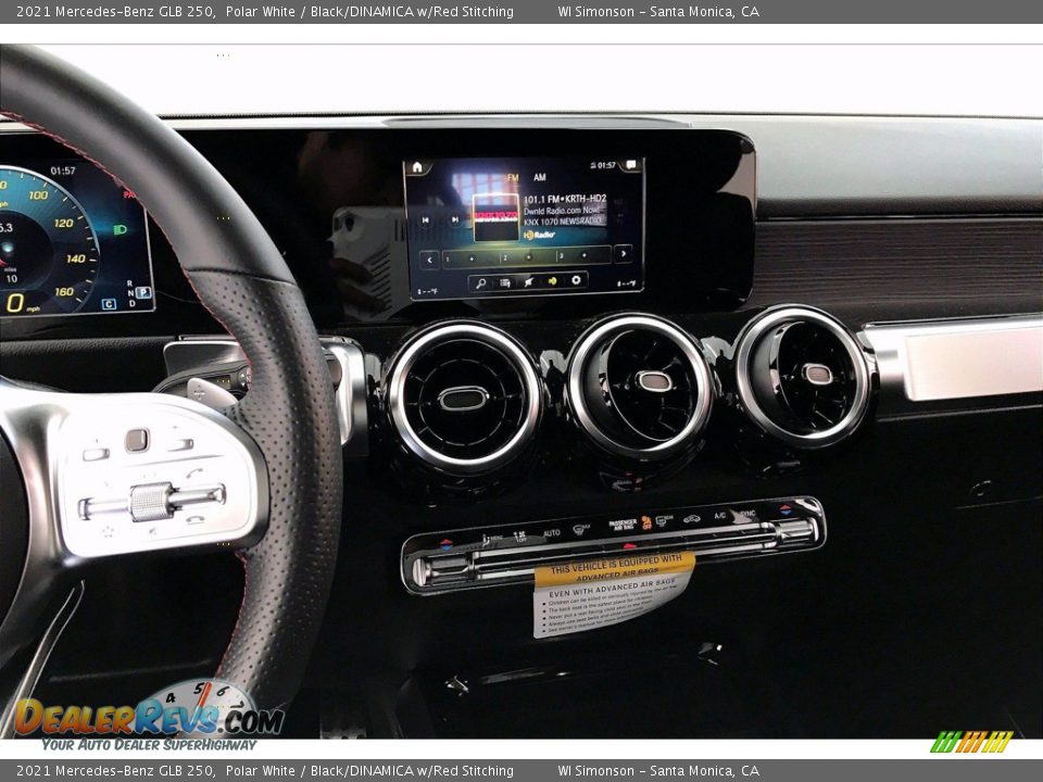 2021 Mercedes-Benz GLB 250 Polar White / Black/DINAMICA w/Red Stitching Photo #6