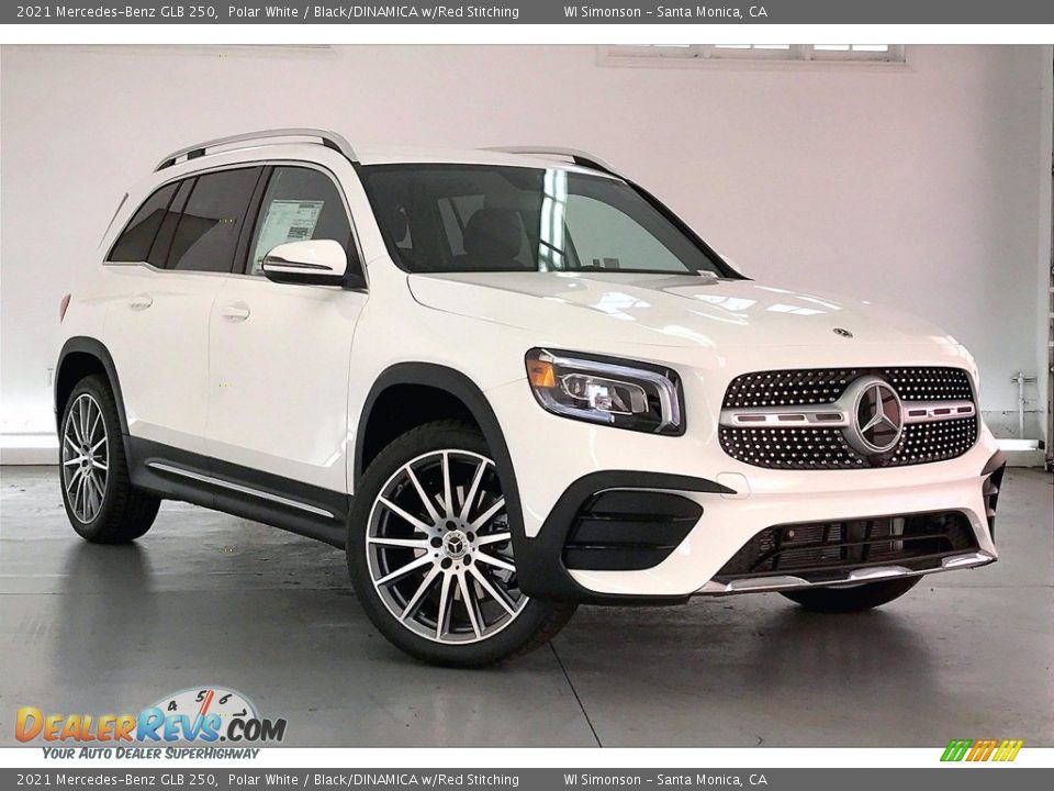 2021 Mercedes-Benz GLB 250 Polar White / Black/DINAMICA w/Red Stitching Photo #12