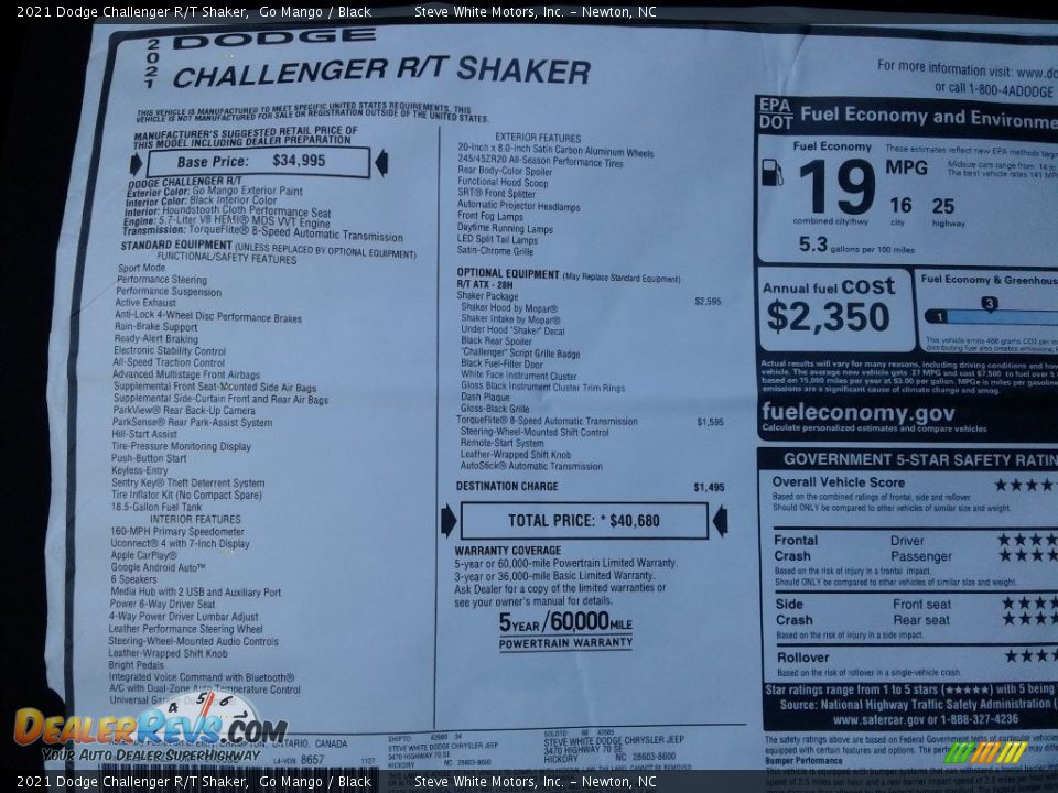 2021 Dodge Challenger R/T Shaker Go Mango / Black Photo #25