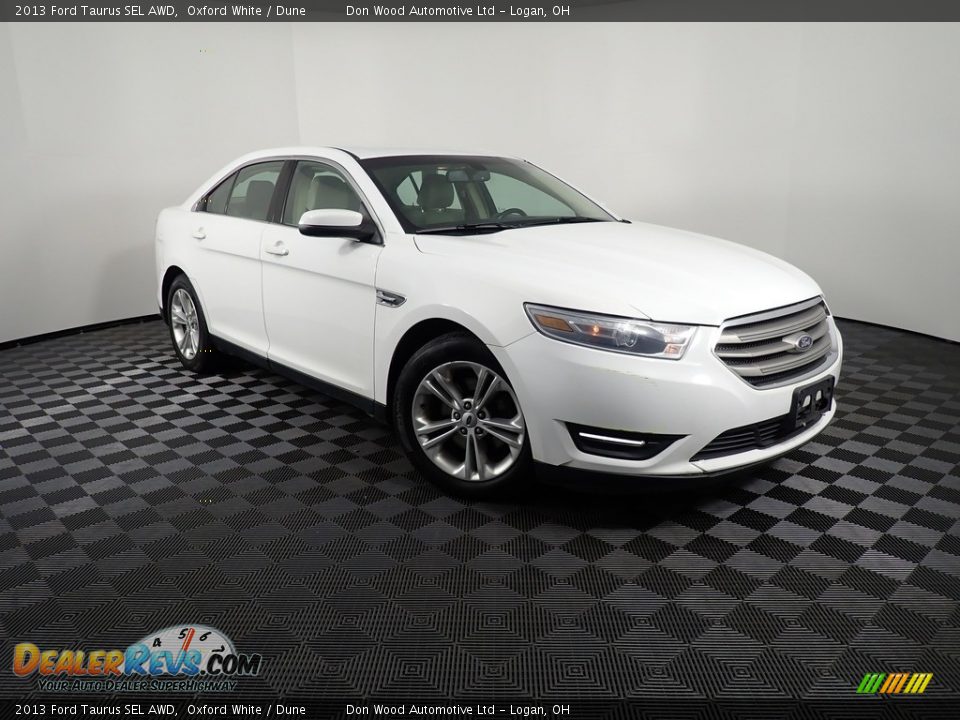 2013 Ford Taurus SEL AWD Oxford White / Dune Photo #2