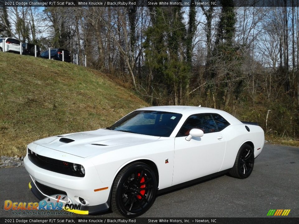 2021 Dodge Challenger R/T Scat Pack White Knuckle / Black/Ruby Red Photo #2
