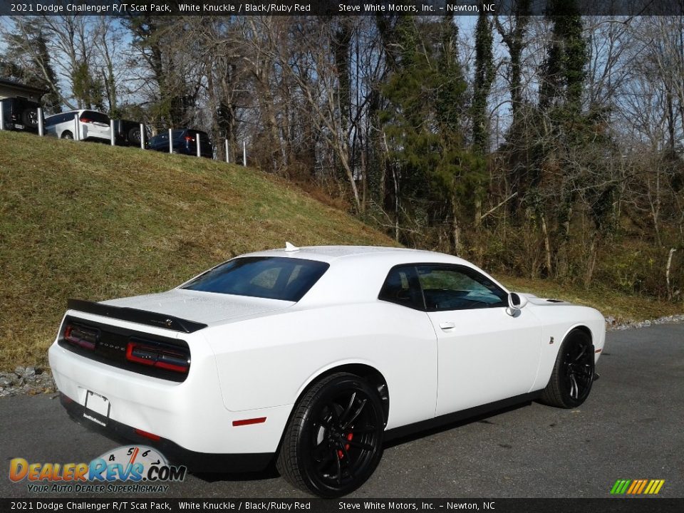 2021 Dodge Challenger R/T Scat Pack White Knuckle / Black/Ruby Red Photo #6