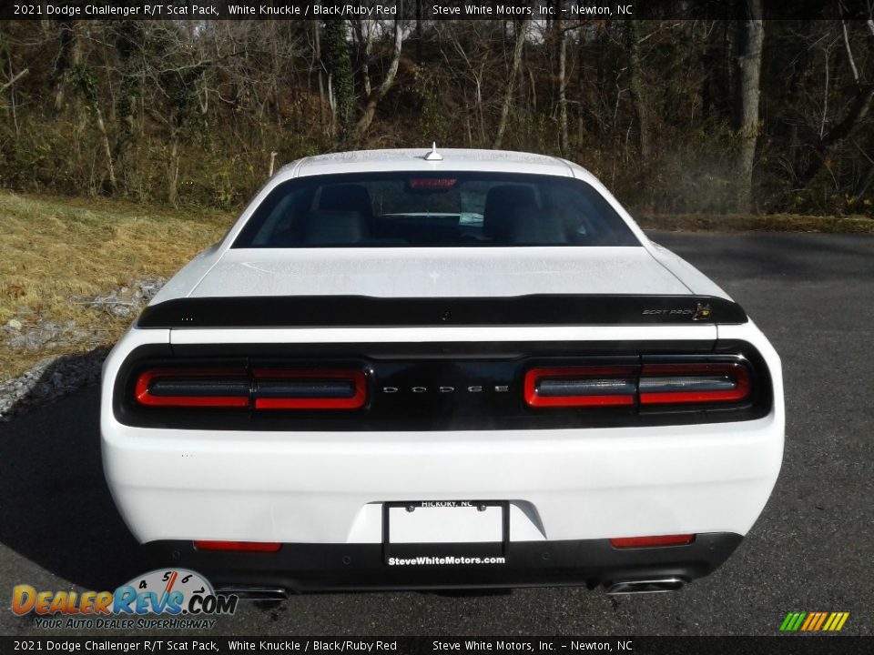 2021 Dodge Challenger R/T Scat Pack White Knuckle / Black/Ruby Red Photo #7
