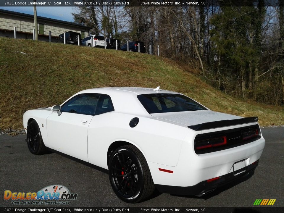 2021 Dodge Challenger R/T Scat Pack White Knuckle / Black/Ruby Red Photo #8