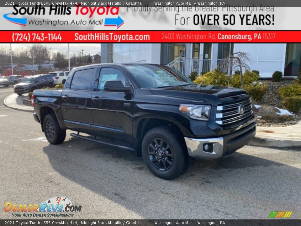 2021 Toyota Tundra SR5 CrewMax 4x4 Midnight Black Metallic / Graphite Photo #1