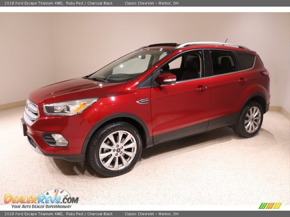 2018 Ford Escape Titanium 4WD Ruby Red / Charcoal Black Photo #3