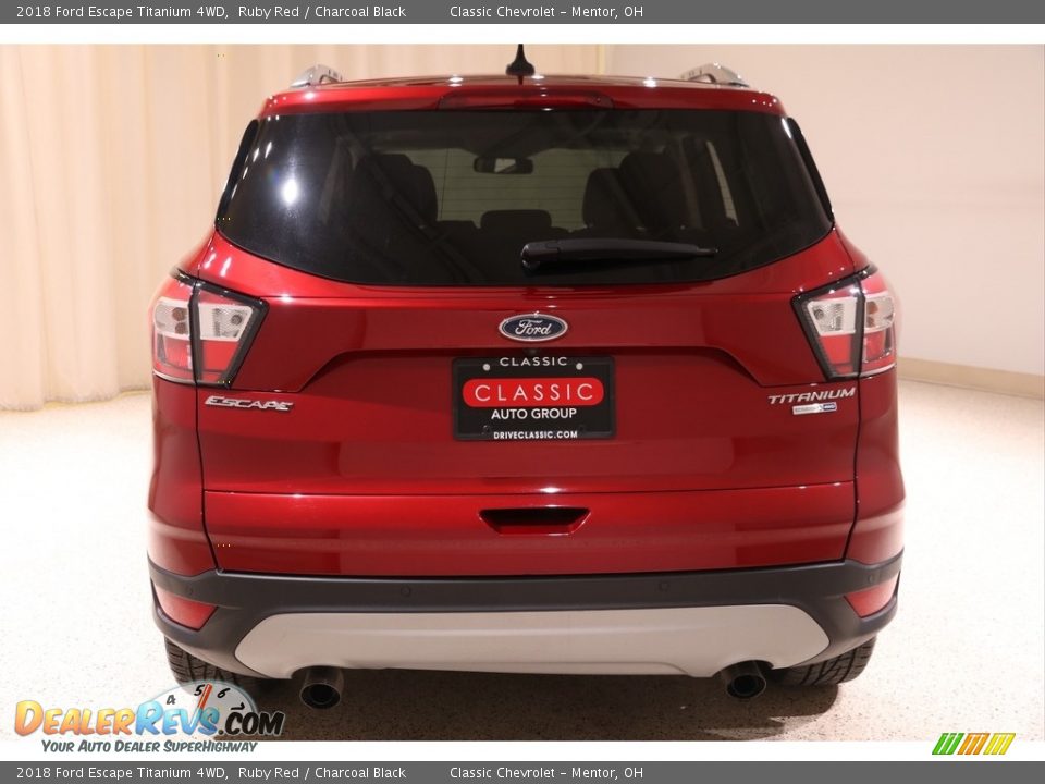 2018 Ford Escape Titanium 4WD Ruby Red / Charcoal Black Photo #19