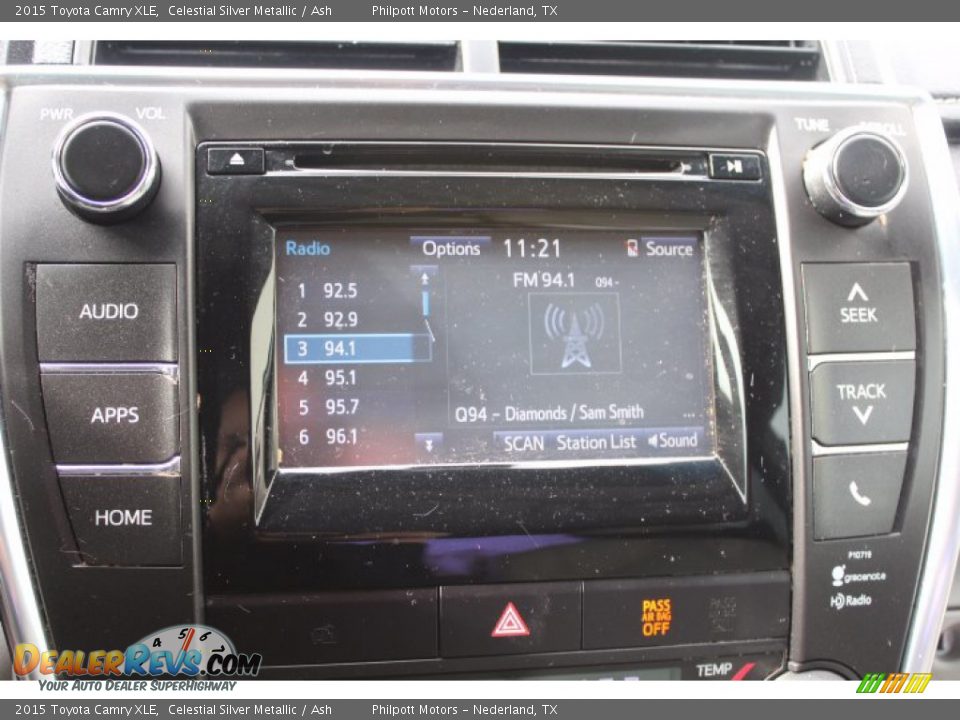 2015 Toyota Camry XLE Celestial Silver Metallic / Ash Photo #15