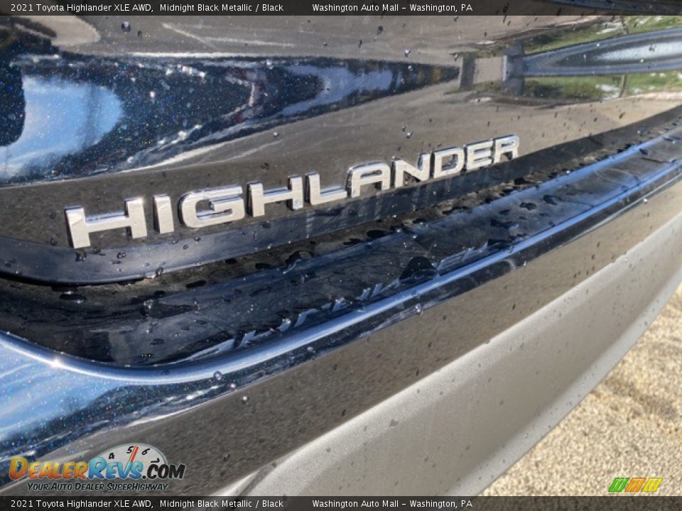 2021 Toyota Highlander XLE AWD Midnight Black Metallic / Black Photo #25