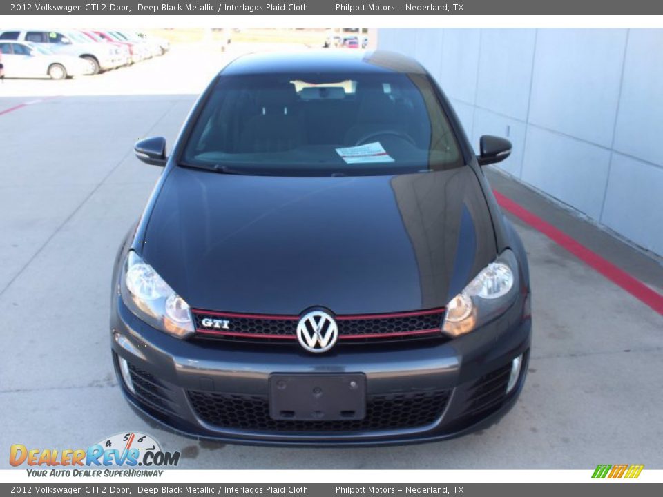 2012 Volkswagen GTI 2 Door Deep Black Metallic / Interlagos Plaid Cloth Photo #3