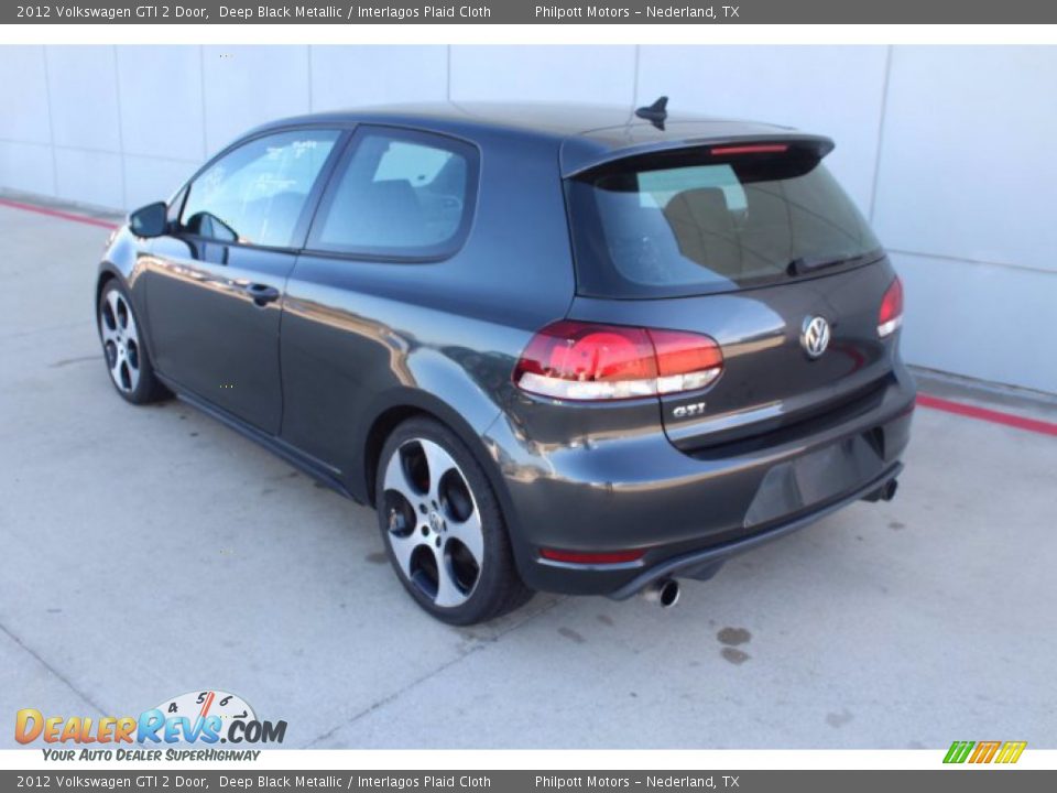 2012 Volkswagen GTI 2 Door Deep Black Metallic / Interlagos Plaid Cloth Photo #6