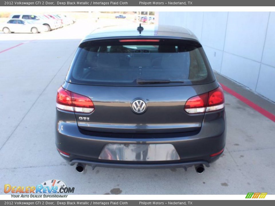 2012 Volkswagen GTI 2 Door Deep Black Metallic / Interlagos Plaid Cloth Photo #7