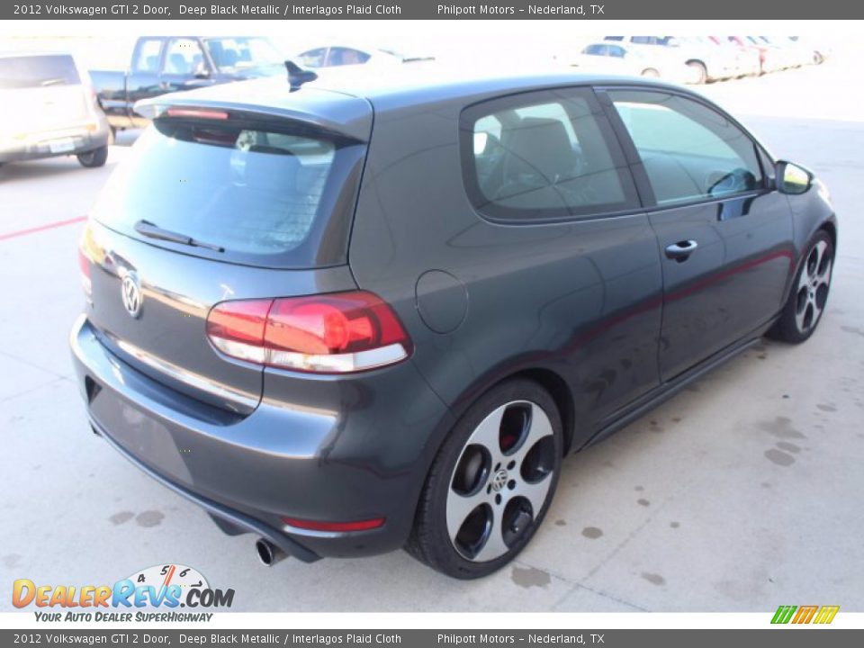 2012 Volkswagen GTI 2 Door Deep Black Metallic / Interlagos Plaid Cloth Photo #8