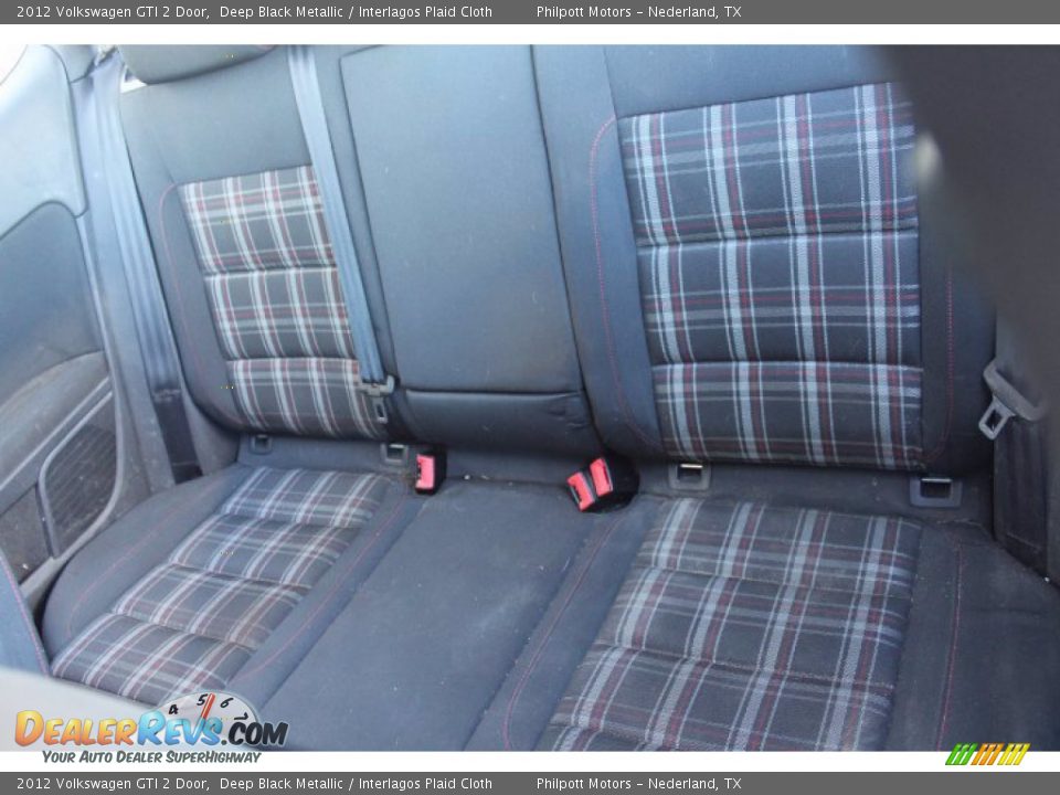 2012 Volkswagen GTI 2 Door Deep Black Metallic / Interlagos Plaid Cloth Photo #15