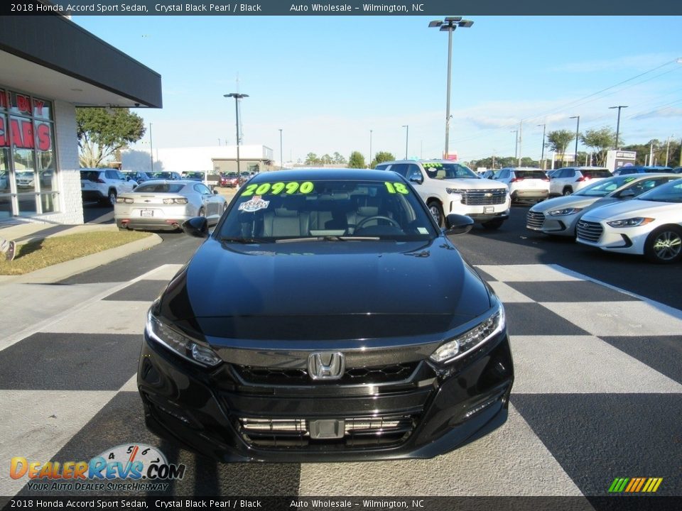 2018 Honda Accord Sport Sedan Crystal Black Pearl / Black Photo #2