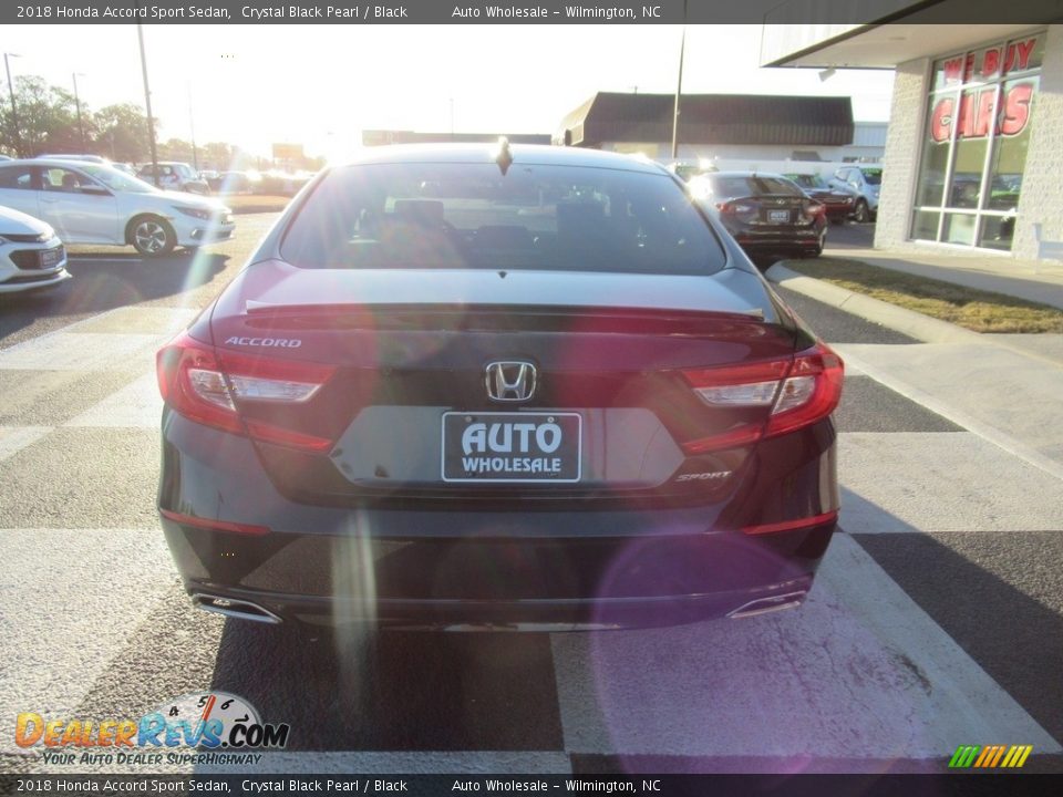 2018 Honda Accord Sport Sedan Crystal Black Pearl / Black Photo #4