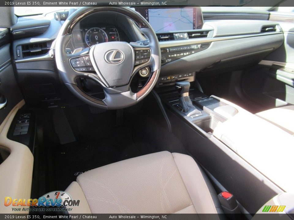 2019 Lexus ES 350 Eminent White Pearl / Chateau Photo #14