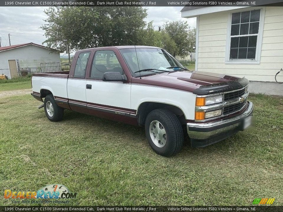 1996 Chevrolet C/K C1500 Silverado Extended Cab Dark Hunt Club Red Metallic / Red Photo #1