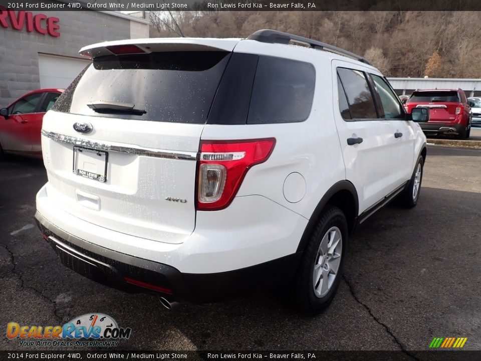 2014 Ford Explorer 4WD Oxford White / Medium Light Stone Photo #2