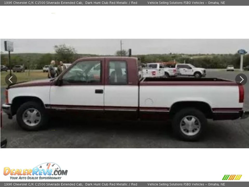 1996 Chevrolet C/K C1500 Silverado Extended Cab Dark Hunt Club Red Metallic / Red Photo #5