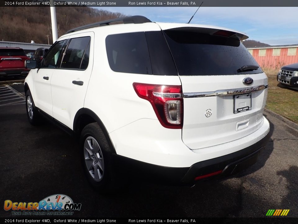 2014 Ford Explorer 4WD Oxford White / Medium Light Stone Photo #6