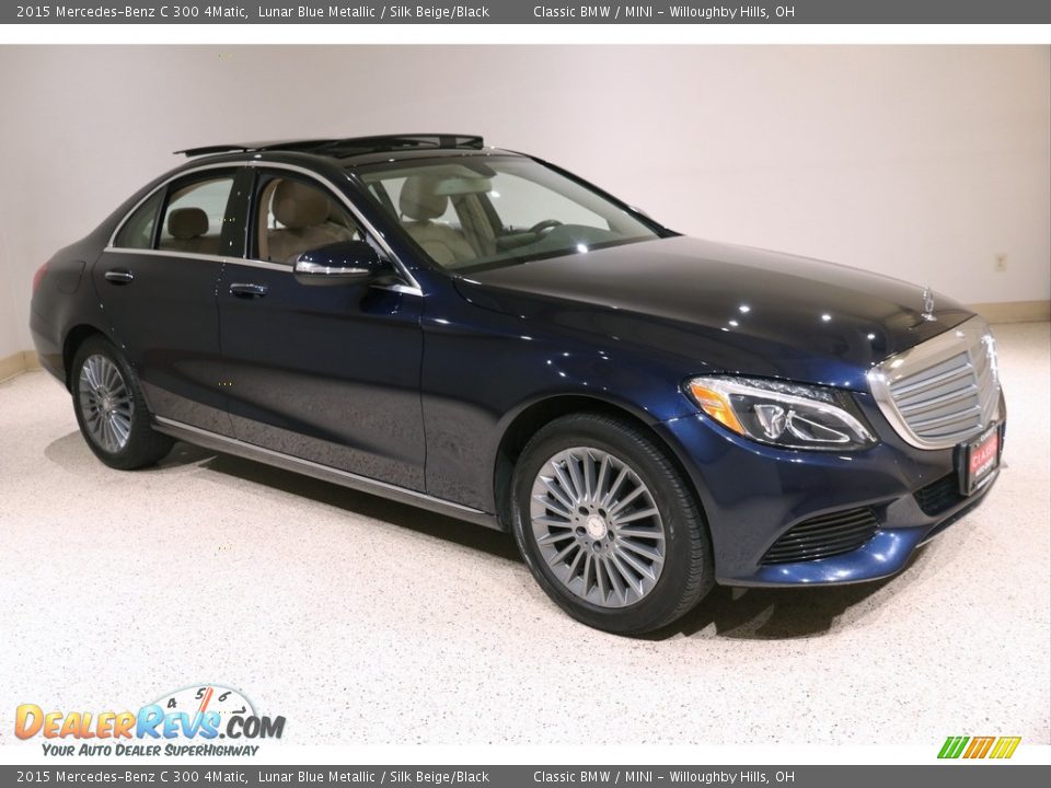 2015 Mercedes-Benz C 300 4Matic Lunar Blue Metallic / Silk Beige/Black Photo #1