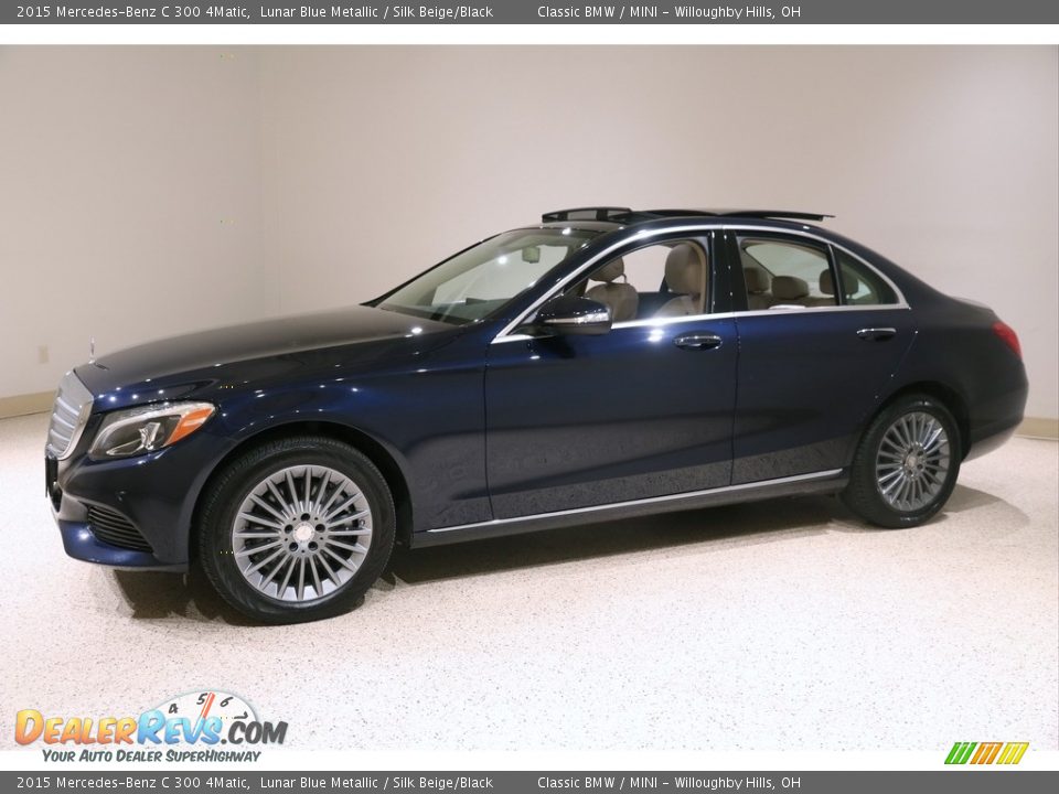 2015 Mercedes-Benz C 300 4Matic Lunar Blue Metallic / Silk Beige/Black Photo #3