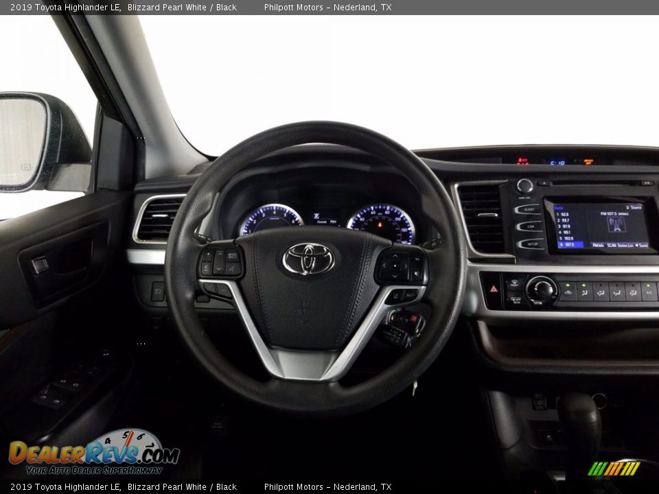 2019 Toyota Highlander LE Blizzard Pearl White / Black Photo #21