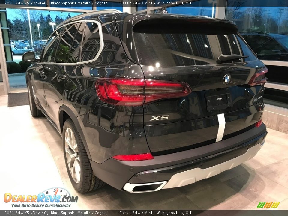 2021 BMW X5 xDrive40i Black Sapphire Metallic / Cognac Photo #2