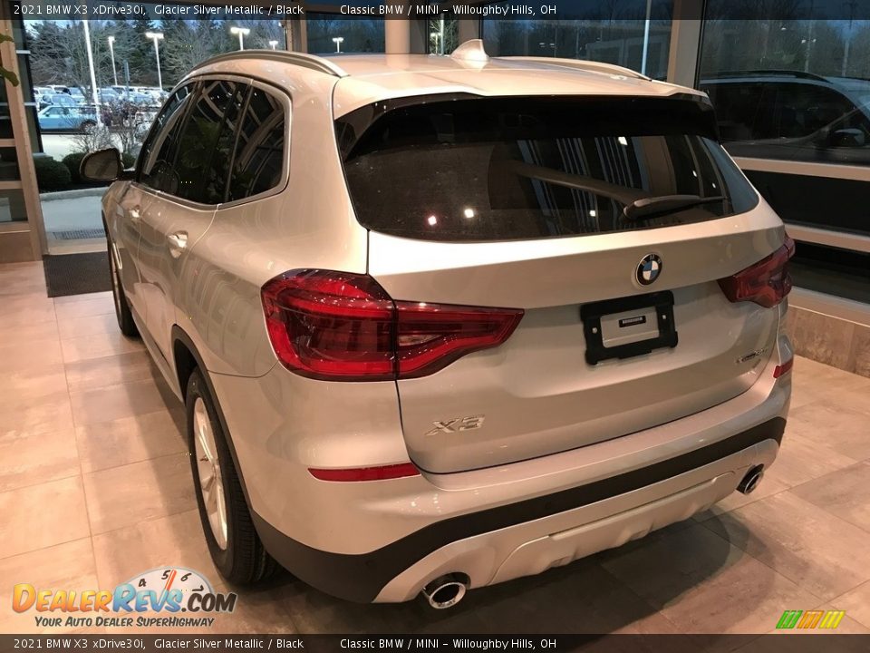 2021 BMW X3 xDrive30i Glacier Silver Metallic / Black Photo #2