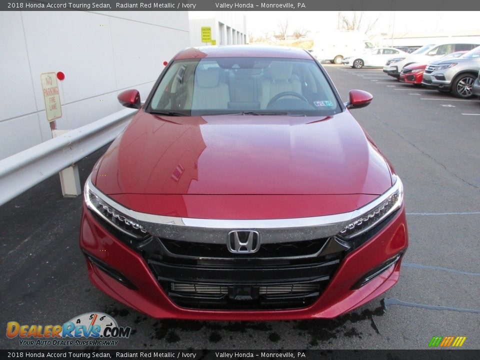 2018 Honda Accord Touring Sedan Radiant Red Metallic / Ivory Photo #8