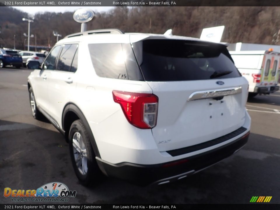 2021 Ford Explorer XLT 4WD Oxford White / Sandstone Photo #6