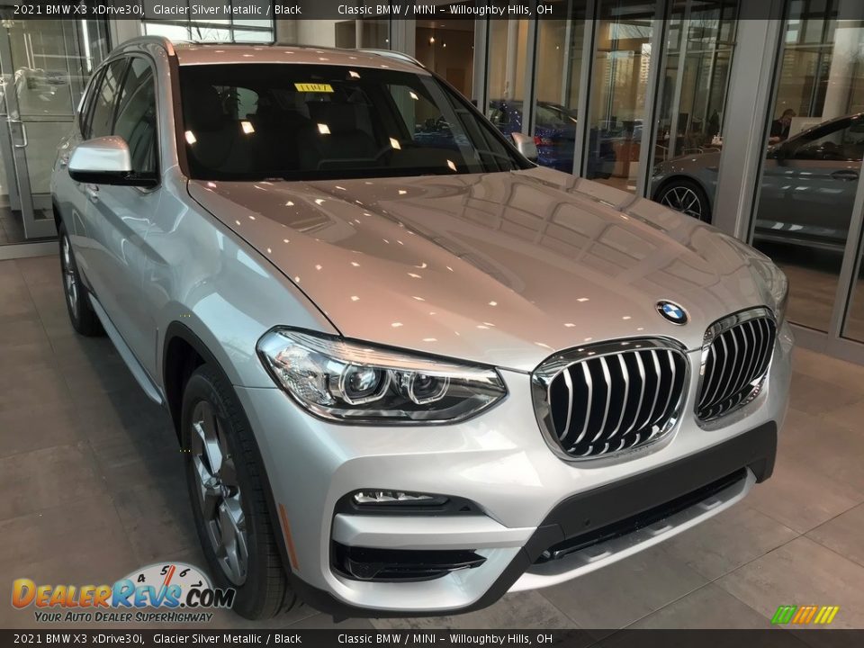 2021 BMW X3 xDrive30i Glacier Silver Metallic / Black Photo #1