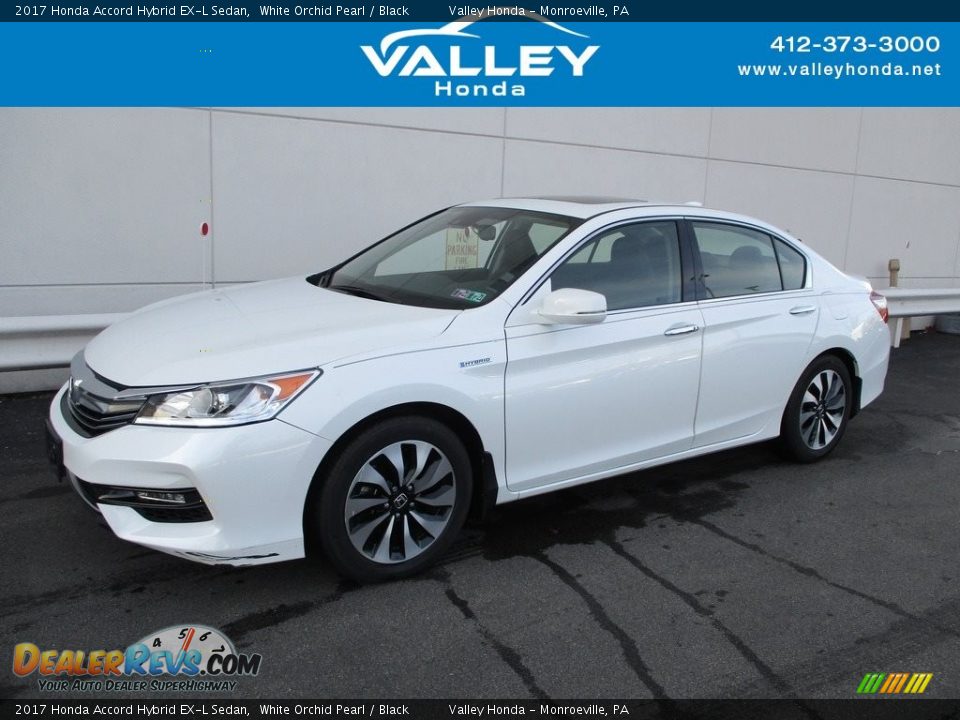 2017 Honda Accord Hybrid EX-L Sedan White Orchid Pearl / Black Photo #1