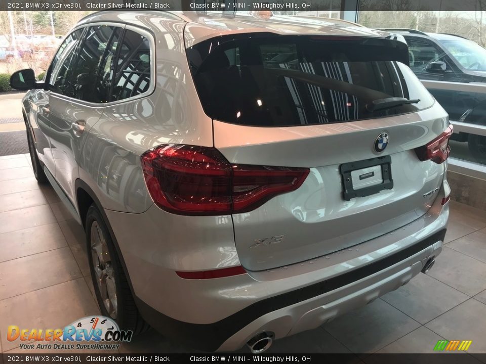 2021 BMW X3 xDrive30i Glacier Silver Metallic / Black Photo #2