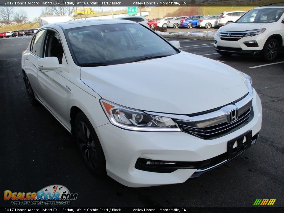 2017 Honda Accord Hybrid EX-L Sedan White Orchid Pearl / Black Photo #8