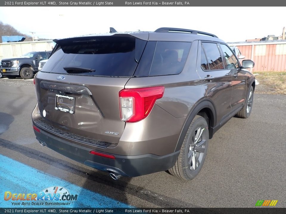 2021 Ford Explorer XLT 4WD Stone Gray Metallic / Light Slate Photo #2