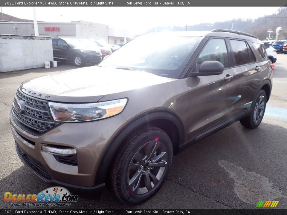 2021 Ford Explorer XLT 4WD Stone Gray Metallic / Light Slate Photo #5